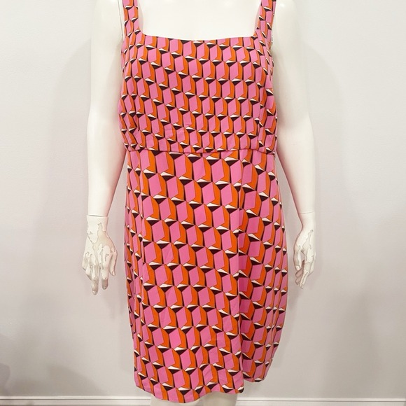 Diane Von Furstenberg Dresses & Skirts - Diane Von Furstenberg Target Dress Pink Retro Modern Geo Mini Dress Size 24 New